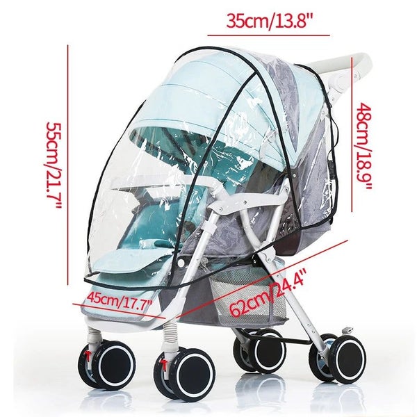 Universal Transparent Stroller Rain Cover Carousel 6