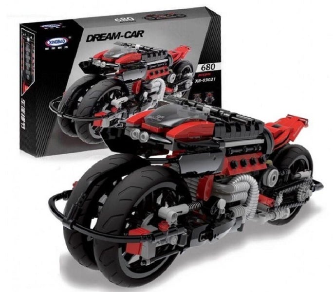 Kids Building Toy Brick Set Motorbike - Lego Compatible Kids Boy Gift NEW Carousel 1