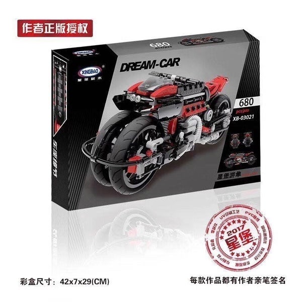 Kids Building Toy Brick Set Motorbike - Lego Compatible Kids Boy Gift NEW Carousel 9