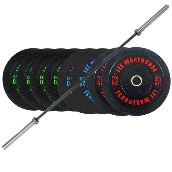 Bumper Weights/Barbell Combo 130kg Carousel 1