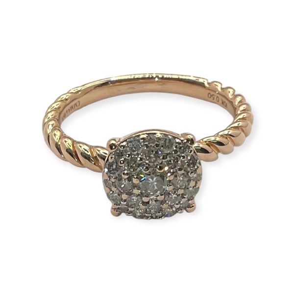 EMMA AND ROE 10CT ROSE GOLD RING WITH 0.50CTS OF DIAMONDS Carousel 1
