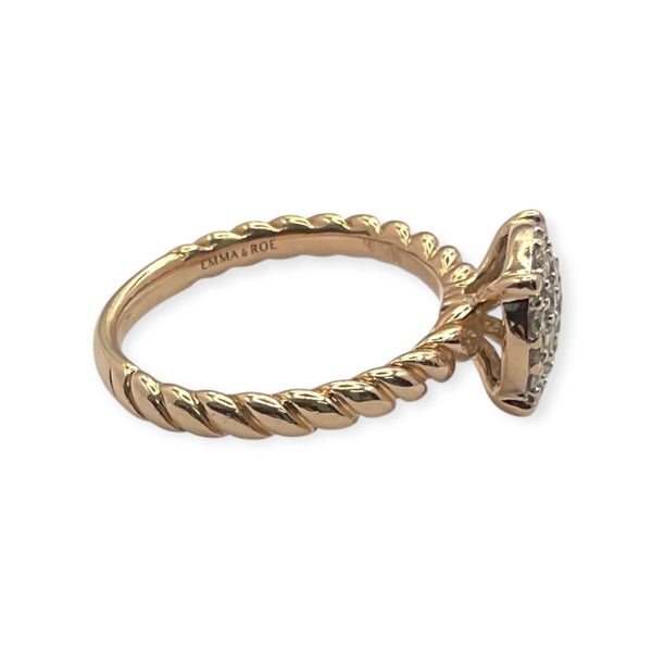EMMA AND ROE 10CT ROSE GOLD RING WITH 0.50CTS OF DIAMONDS Carousel 2