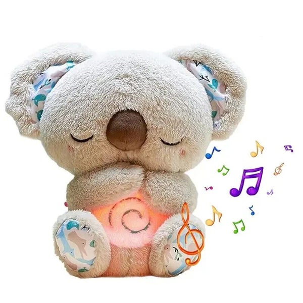 Baby Bear Otter Plush Toy Soothing Music Sleep Companion with Sound and Light Carousel 12