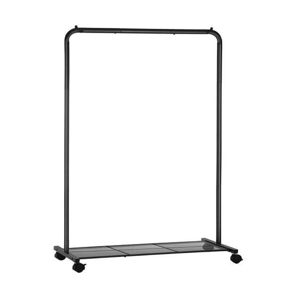 Single Rail Garment Rack - Black Carousel 1