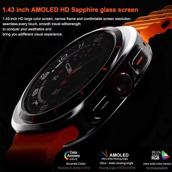 NNEOBA Waterproof Sports Smartwatch for Men (Orange) Carousel 3