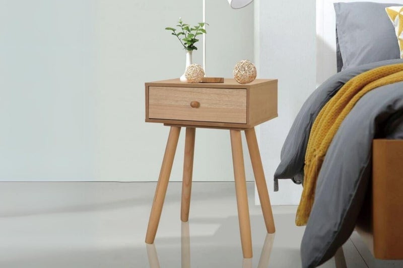 KAYRA 1-Drawer Bedside Table Carousel 1