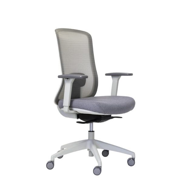 Buro Elan Ergonomic Chair, Light Grey Mesh Back, Fabric Seat, Seat Slide, Arm... Carousel 1
