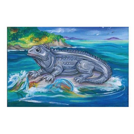 NZ Painting Postcards:Tuatara Carousel 1