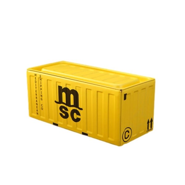 Industrial Style Tin Box for Storage, Home Decor, Display & Collectibles-Yellow Carousel 1