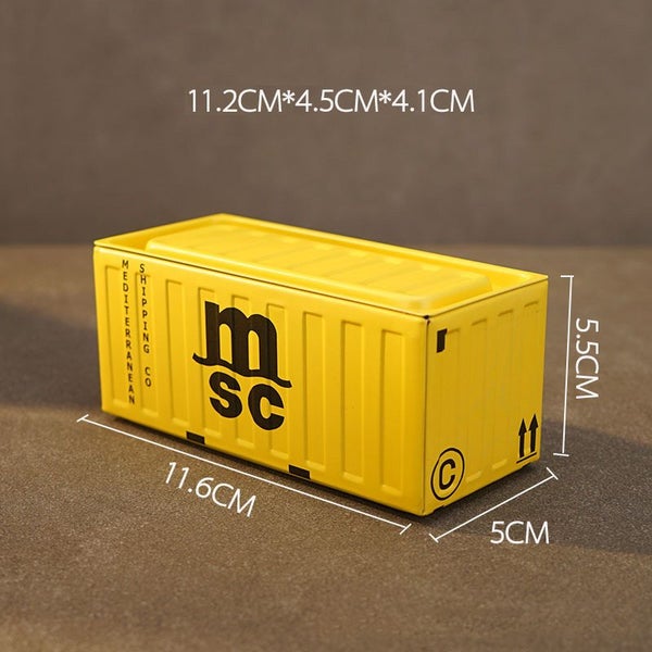 Industrial Style Tin Box for Storage, Home Decor, Display & Collectibles-Yellow Carousel 2