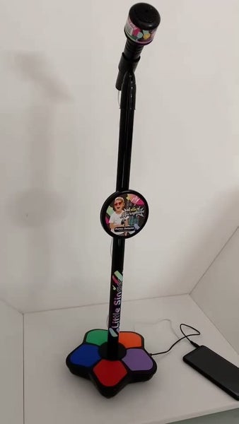 Kids Microphone Toy with 5 Lights Singing & Performance Toy for Boys&Girls-Black Carousel 2