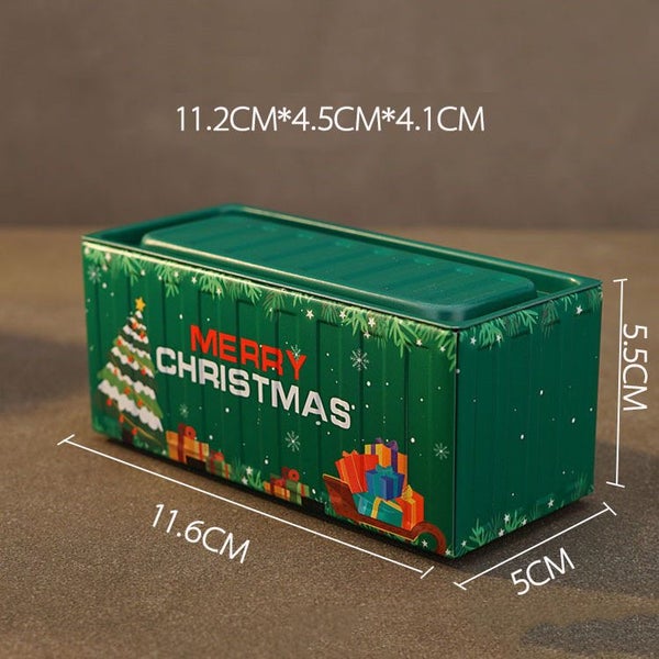 Industrial Style Tin Box for Storage, Home Decor, Display & Collectibles-Green Carousel 2