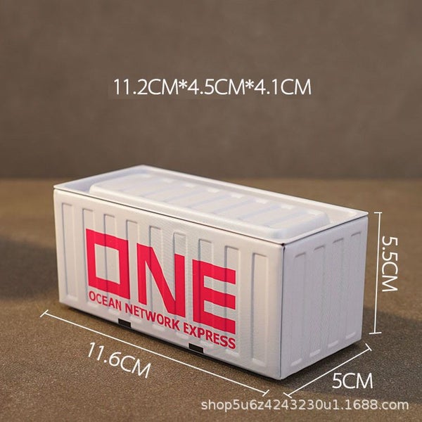 Industrial Style Tin Box for Storage, Home Decor, Display & Collectibles - White Carousel 2