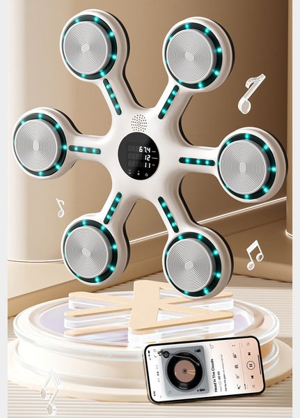 Smart Bluetooth Punching Target Trainer for Home Fitness & Kids Boxing-White Carousel 6