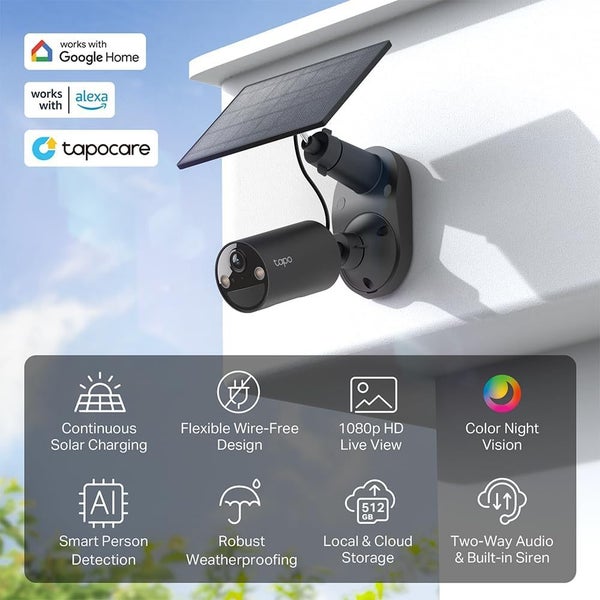 TP-LINK Tapo C403 Full HD Solar Wireless Camera - Black Carousel 2