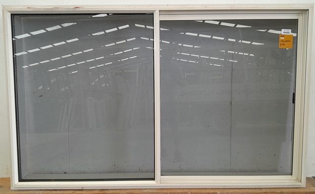 Off White Aluminium Sliding Window H1200 x W2000 DR12889 Carousel 1