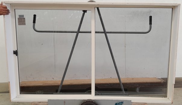 Off White Aluminium Sliding Window H1200 x W2000 DR12889 Carousel 2