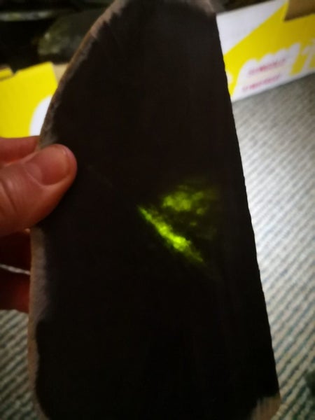 Pounamu greenstone carving slab dark patterend and translucent Carousel 1
