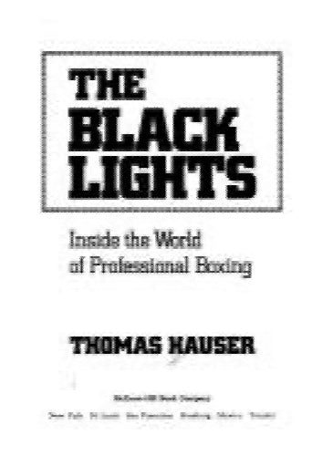 The black lights inside the world of professional boxing by Thomas Hauser64516065040003110