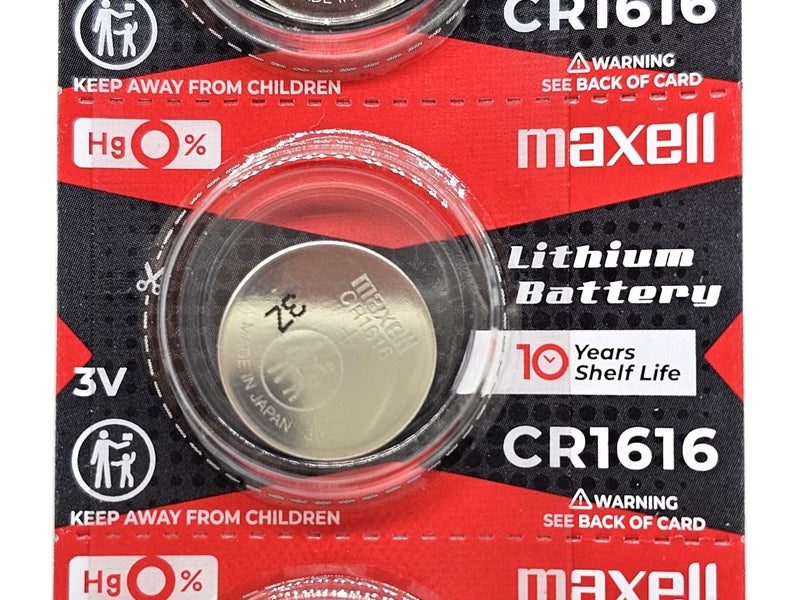 CR1616 Maxell 3V Lithium Coin Batteries - 10 Pack Carousel 2