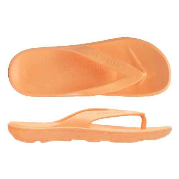Aussie Soles Starfish 2.0 Medium Arch Thongs - Peach Carousel 1