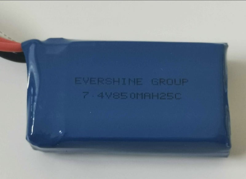 RC Hobby Li-Po Battery 7.4V 850mAh 25C (2cell) JST Carousel 1