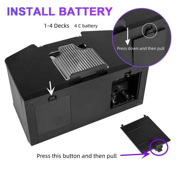 Automatic Card Shuffler,4 Decks,Battery Operated Electric UNO Poker Shuffler,Pla Carousel 9