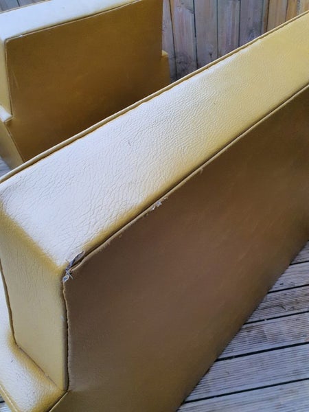 Retro Vinyl Sofa Set on Wheels Carousel 11