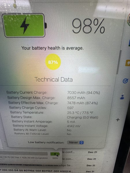 Very Good iPad 10.2'' 8th gen 32GB 2021 Battery health 87% Carousel 5