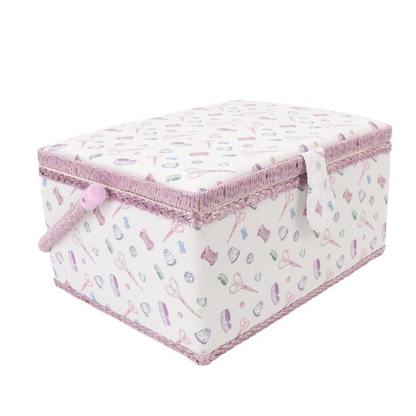 fabric sewing basket Fabric Sewing Basket Large Capacity Magnetic Button Closure Carousel 2