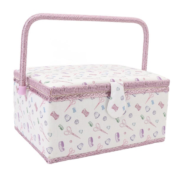 fabric sewing basket Fabric Sewing Basket Large Capacity Magnetic Button Closure Carousel 8