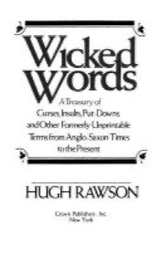 Wicked words by Hugh Rawson64446356083841110