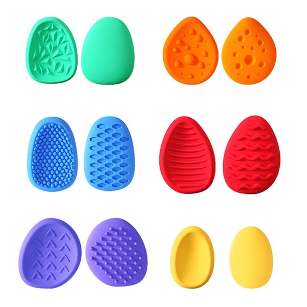 sensory stone toy silicone worry stone stress relief sensory stone 6pcs Sensory Carousel 2