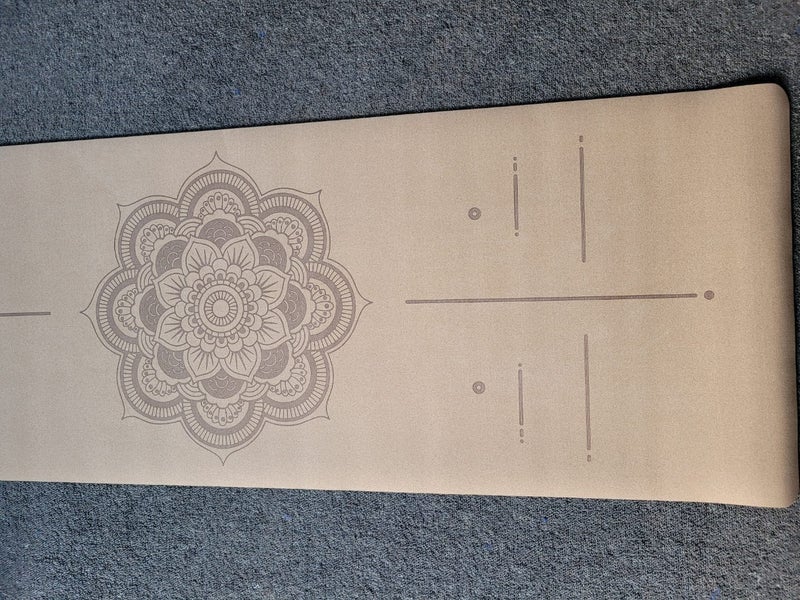 Autumn Special - Cork Yoga Mat , Stunning Mandala Centre Carousel 1