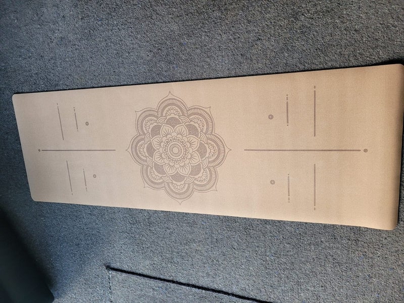 Autumn Special - Cork Yoga Mat , Stunning Mandala Centre Carousel 2