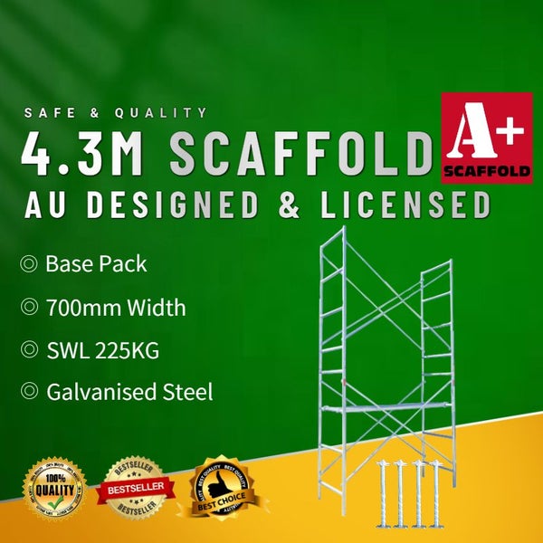 4.3m scaffolding tower narrow 700mm with feet Carousel 1