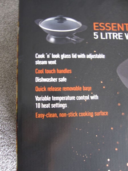 Kambrook Essentials Wok 5L Electric Wok non stick with lid , KEW5BLK Carousel 6