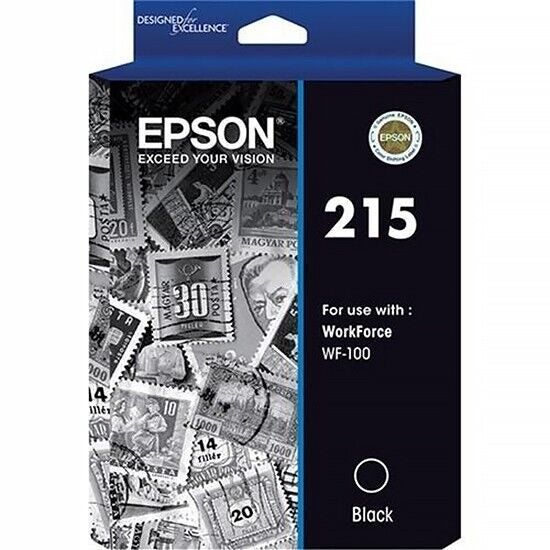 Epson 215 Black Pigment Ink Cartridge Toner C13T215192 Genuine Original Carousel 1