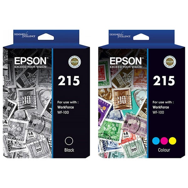 Epson 215 Ink Cartridge Pigment 4 Colours Value Pack Black Cyan Magenta Yello... Carousel 1