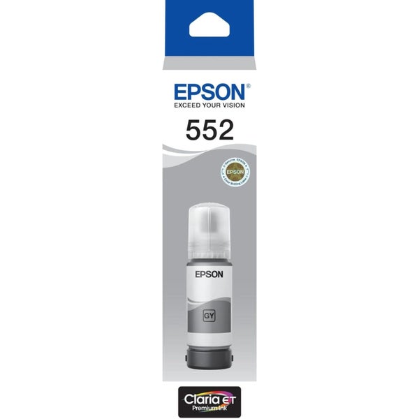 Epson T552 Grey Claria EcoTank 552 Ink Bottle Toner C13T06W592 Genuine Original Carousel 1