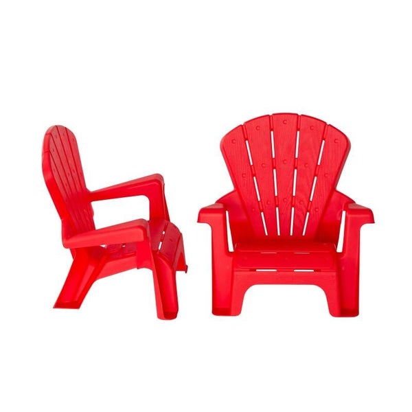 Hacienda Kids Durable Table And Two Child Sized Chairs Set Red Kids Play Table & Carousel 5