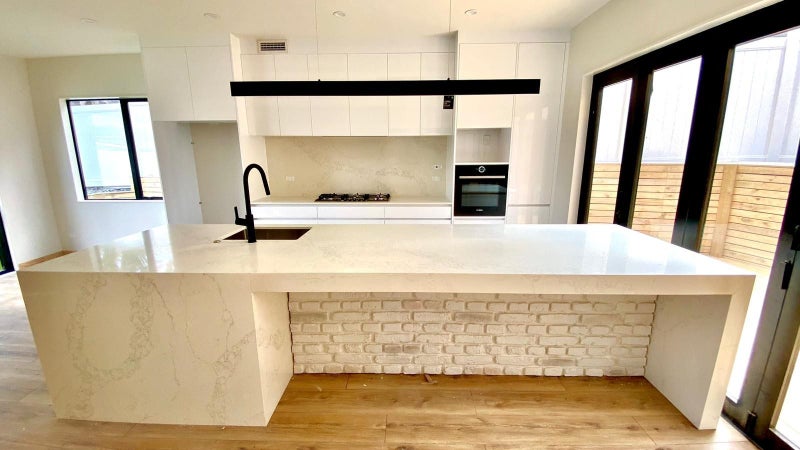 Luxury Stone Benchtop with matching splashback Carousel 2