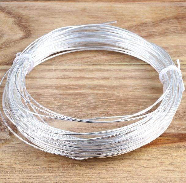 1M 99.99% Pure Silver Round Wire Dead Soft Craft & Jewellery Wire 18ga - 40ga Carousel 1