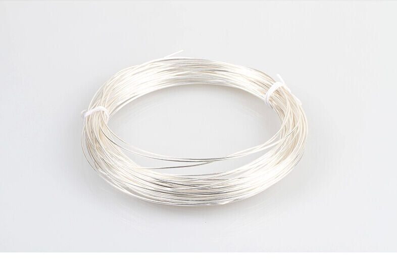 1M 99.99% Pure Silver Round Wire Dead Soft Craft & Jewellery Wire 18ga - 40ga Carousel 2