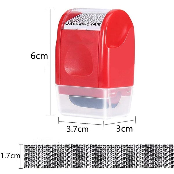 2pcs Confidential Privacy ID Data Guard Personal Information Protection Stamp... Carousel 2