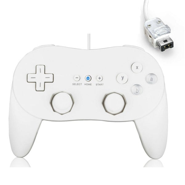 2x NEW White Classic Pro JoyPad GamePad Game Controller for Nintendo Wii Console Carousel 1