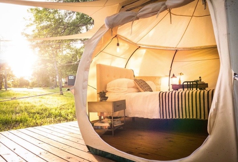 4 Metre Lotus Belle Hybrid Deluxe Glamping Bell Tent Carousel 1