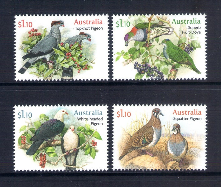 Australia - 2021 Doves and Pigeons / Birds Set (4) - UHM Carousel 1