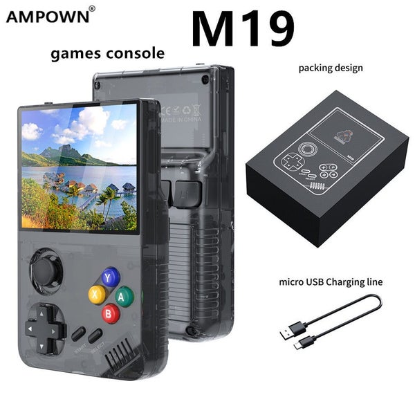 Elsoung 64G Grey Mpown M19 Handheld Gaming Console Retro & Psp Emulator 3.5 Inch Carousel 2
