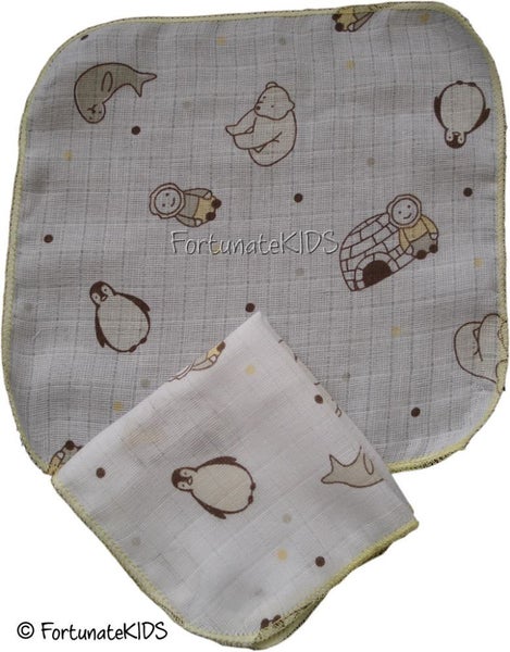 20x printed muslin wipes **ECOWIPES** - you choose Carousel 1